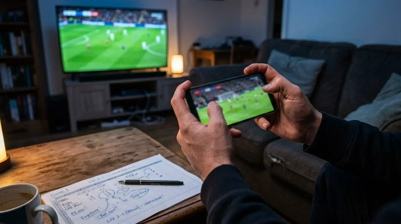 Apostador analizando por qué pierde dinero en apuestas de fútbol